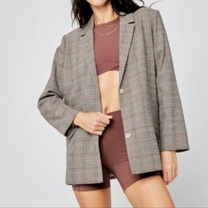 Plaid blazer l space